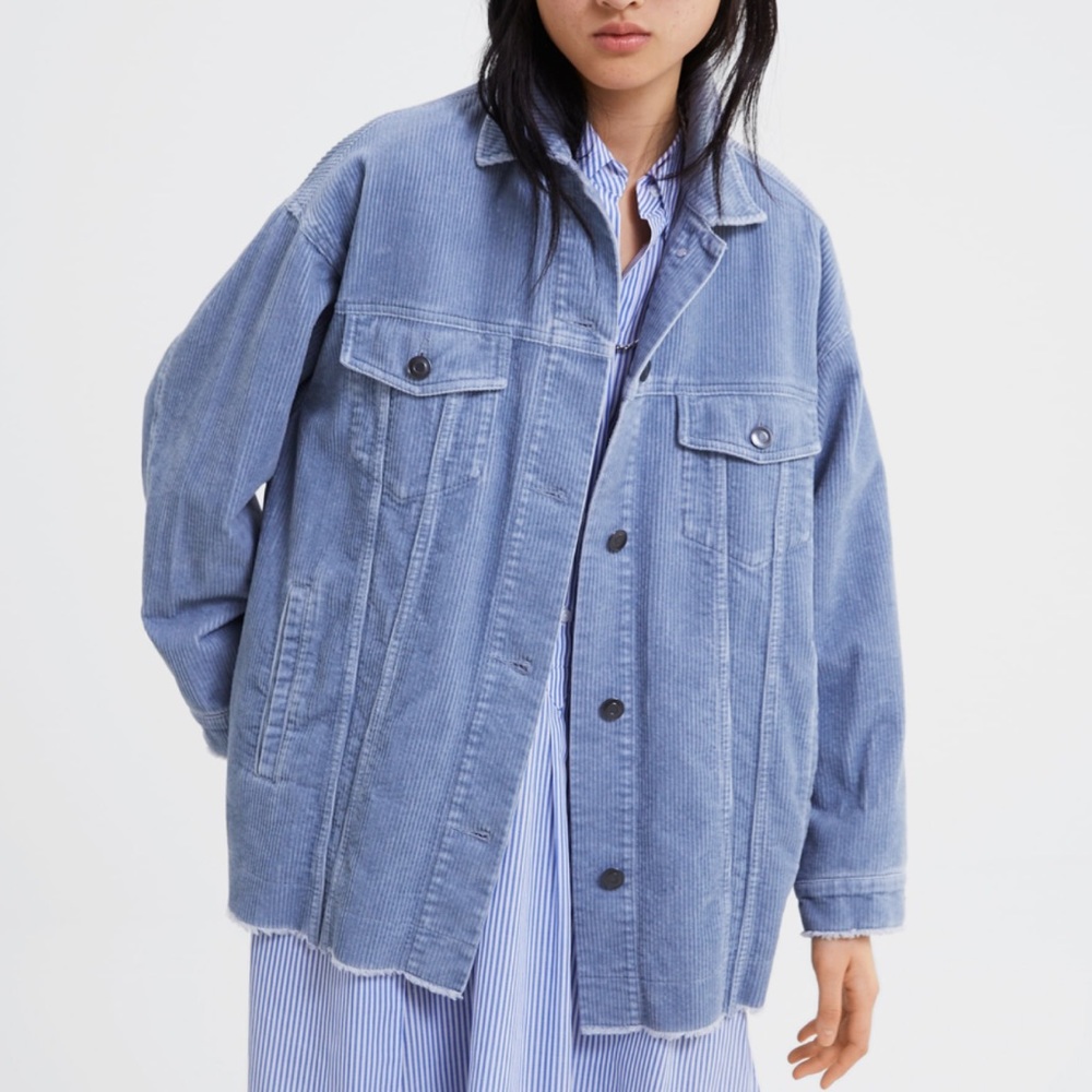 OVERSIZED CORDUROY OVERSHIRT WITH POCKETS